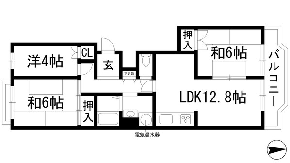 コスモハイツ石橋の物件間取画像